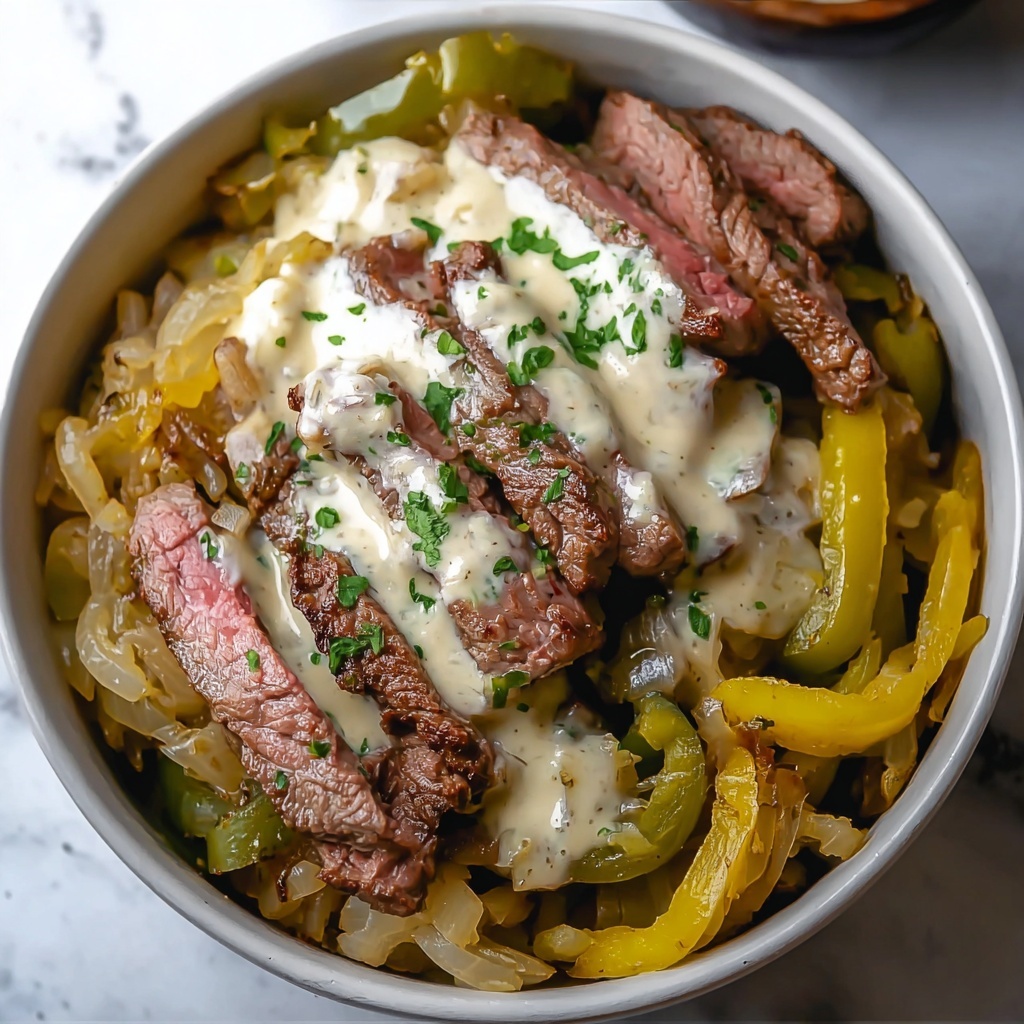 Philly Cheesesteak In A Bowl Recipe - Recipe Image
