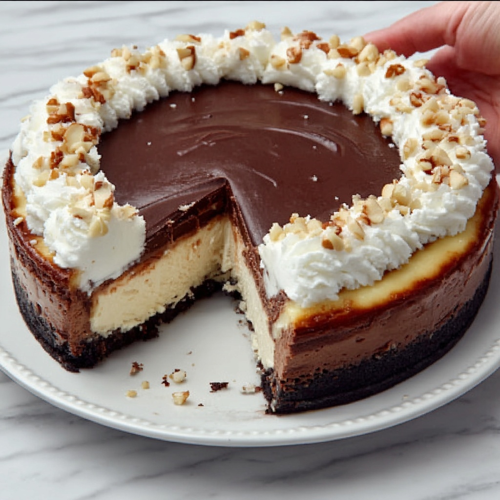 Hot Fudge Sundae Brownie Cheesecake Recipe - Recipe Image