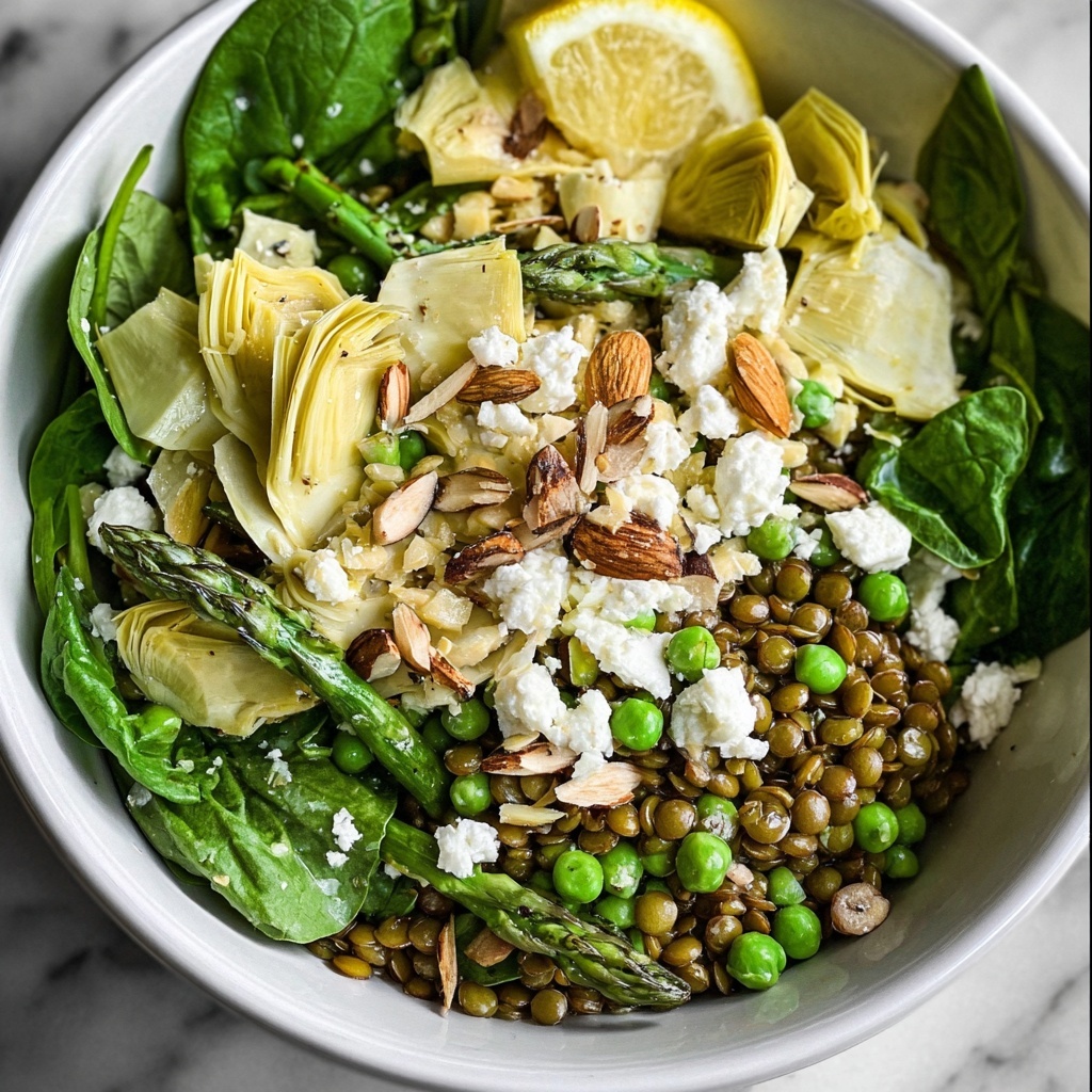 Spring Lentil Salad with Fresh Herbs, Asparagus, Peas, and Feta Recipe - Recipe Image