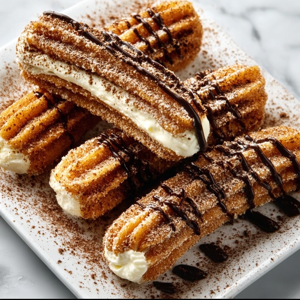 Cookie Dough Cheesecake Stuffed Churros Recipe - Recipe Image