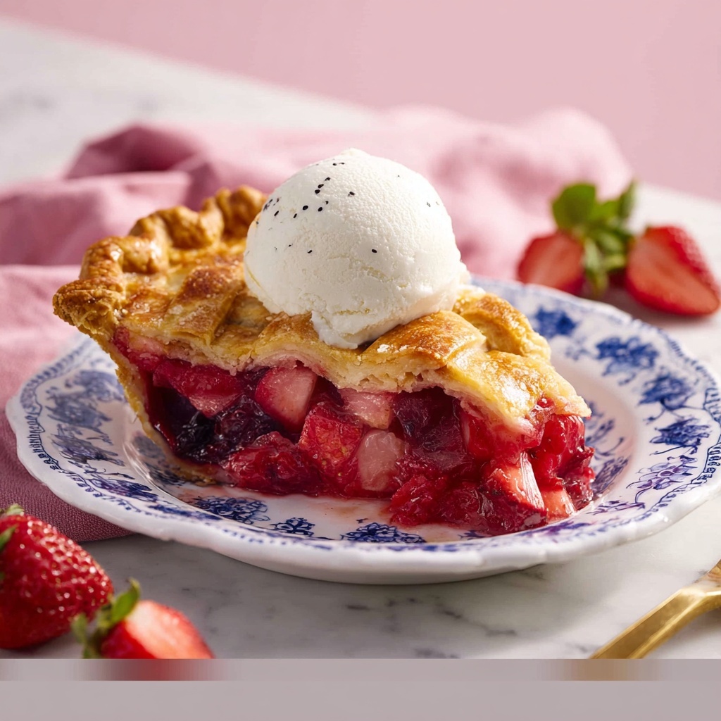 Strawberry Rhubarb Pie Recipe - Recipe Image