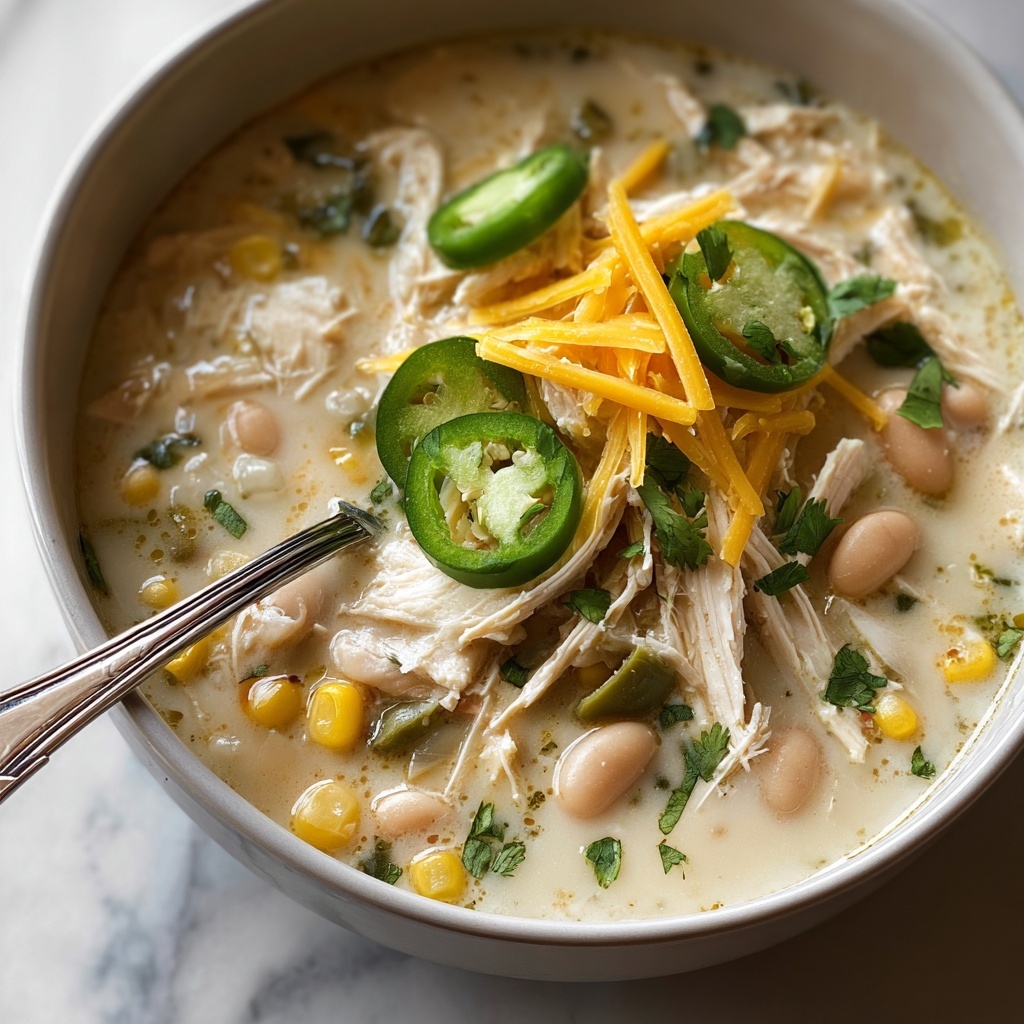 Creamy Crockpot White Chicken Chili Recipe - Recipe Image