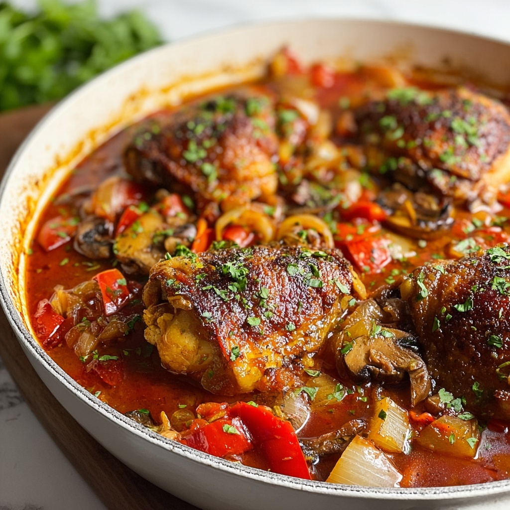 One-Pan Chicken Cacciatore with Peppers Recipe - Recipe Image