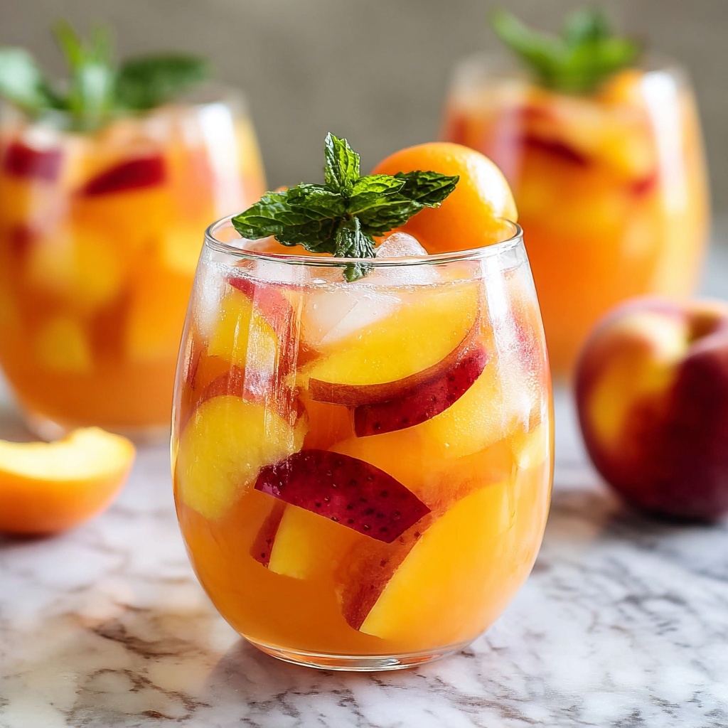Refreshing Patio Peach Sangria Recipe - Recipe Image
