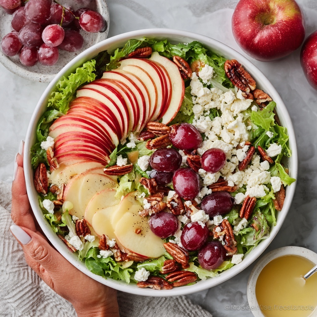 Apple Salad with Cranberries, Nuts, and Honey Dressing Recipe - Recipe Image