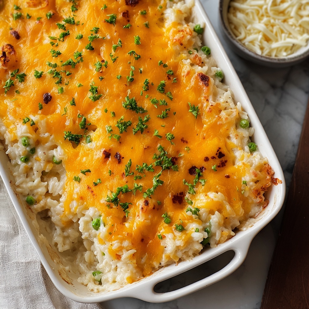 Cheesy Chicken and Rice Casserole Recipe - Recipe Image