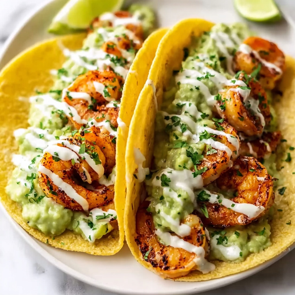 Spicy Shrimp Tacos with Garlic Cilantro Lime Slaw Recipe - Recipe Image
