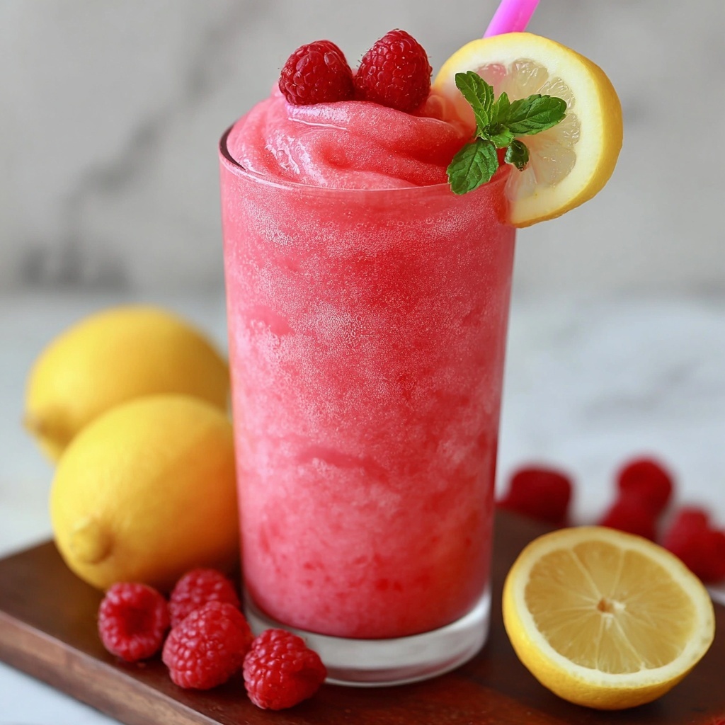 Raspberry Lemonade Slushie: Refreshing Summer Drink Recipe - Recipe Image