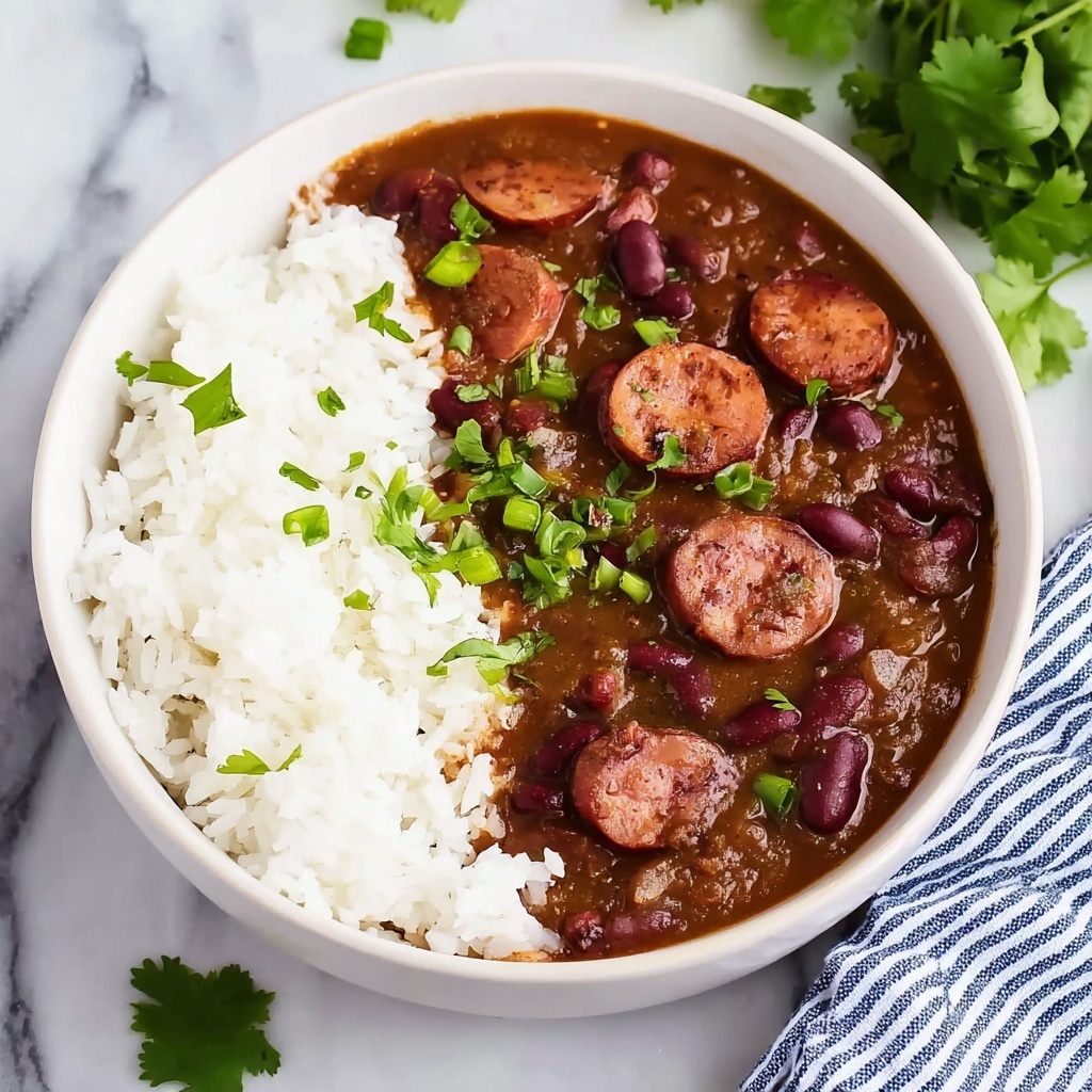 Creole Red Beans and Rice with Andouille Sausage Recipe - Recipe Image