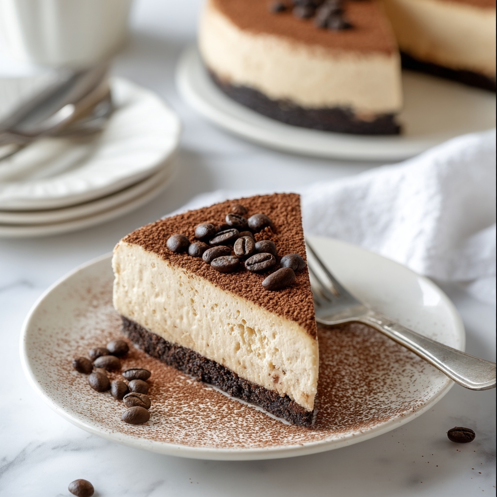 Keto Coffee Cheesecake Recipe - Recipe Image
