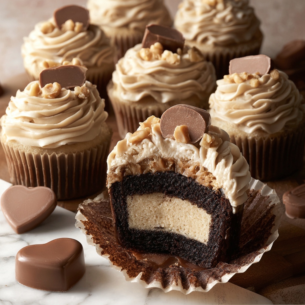 Peanut Butter Cup Cupcakes Recipe - Recipe Image