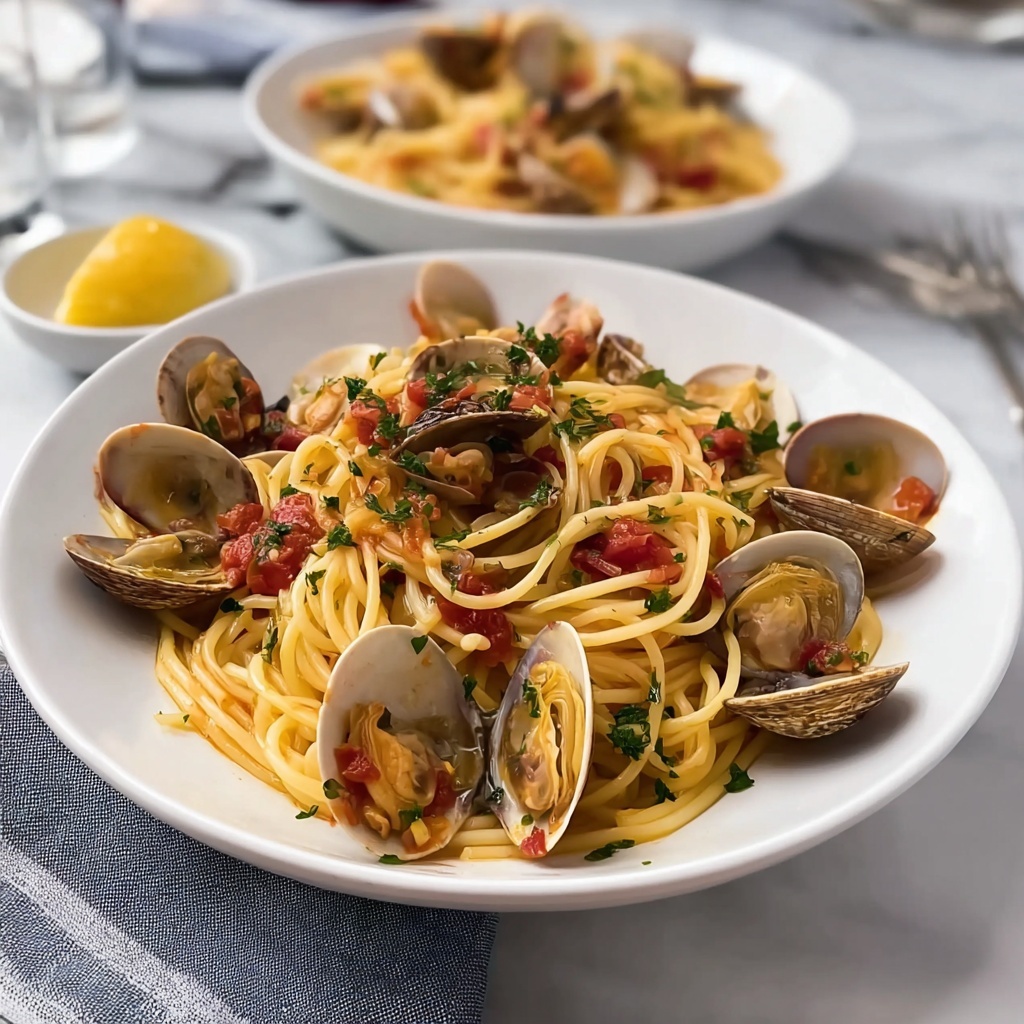 Linguine and Clams with Tomatoes Recipe - Recipe Image