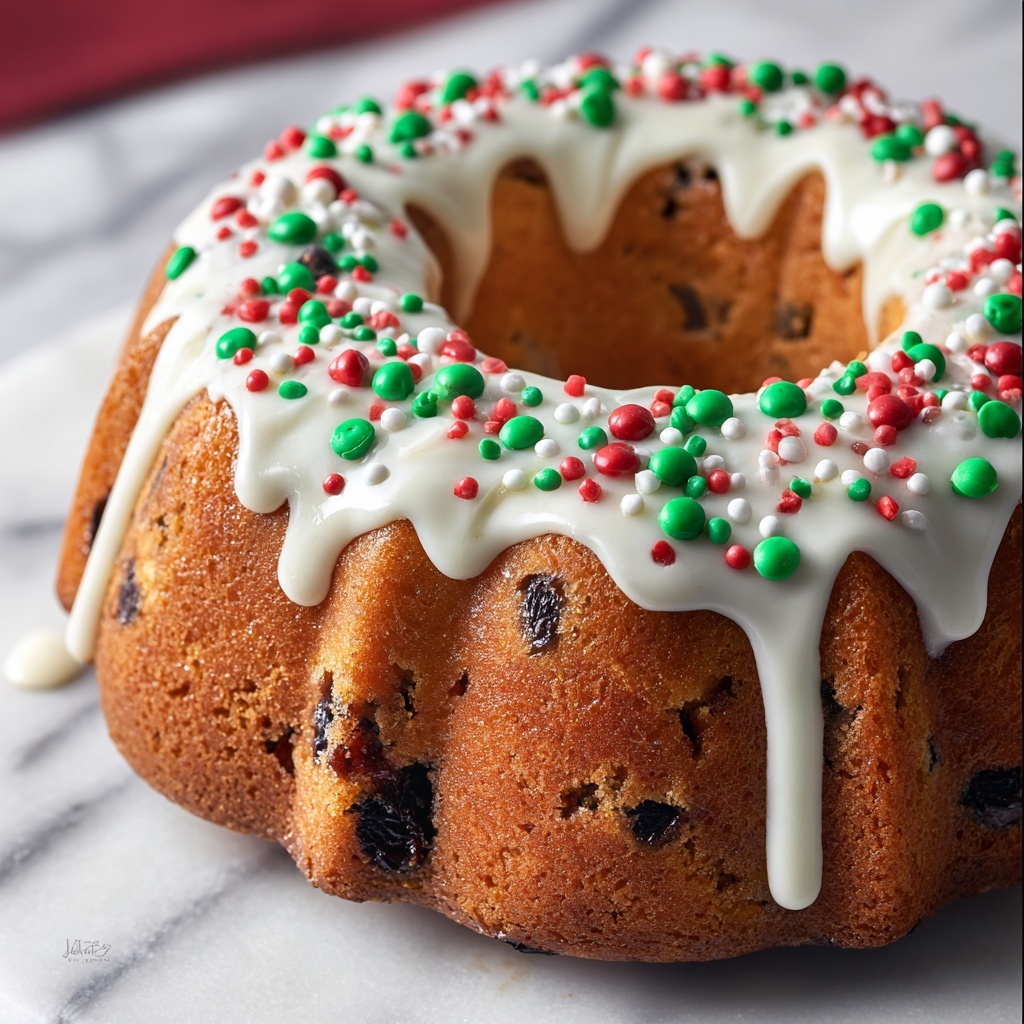 Christmas Cranberry Nut Bundt Cake Recipe - Recipe Image