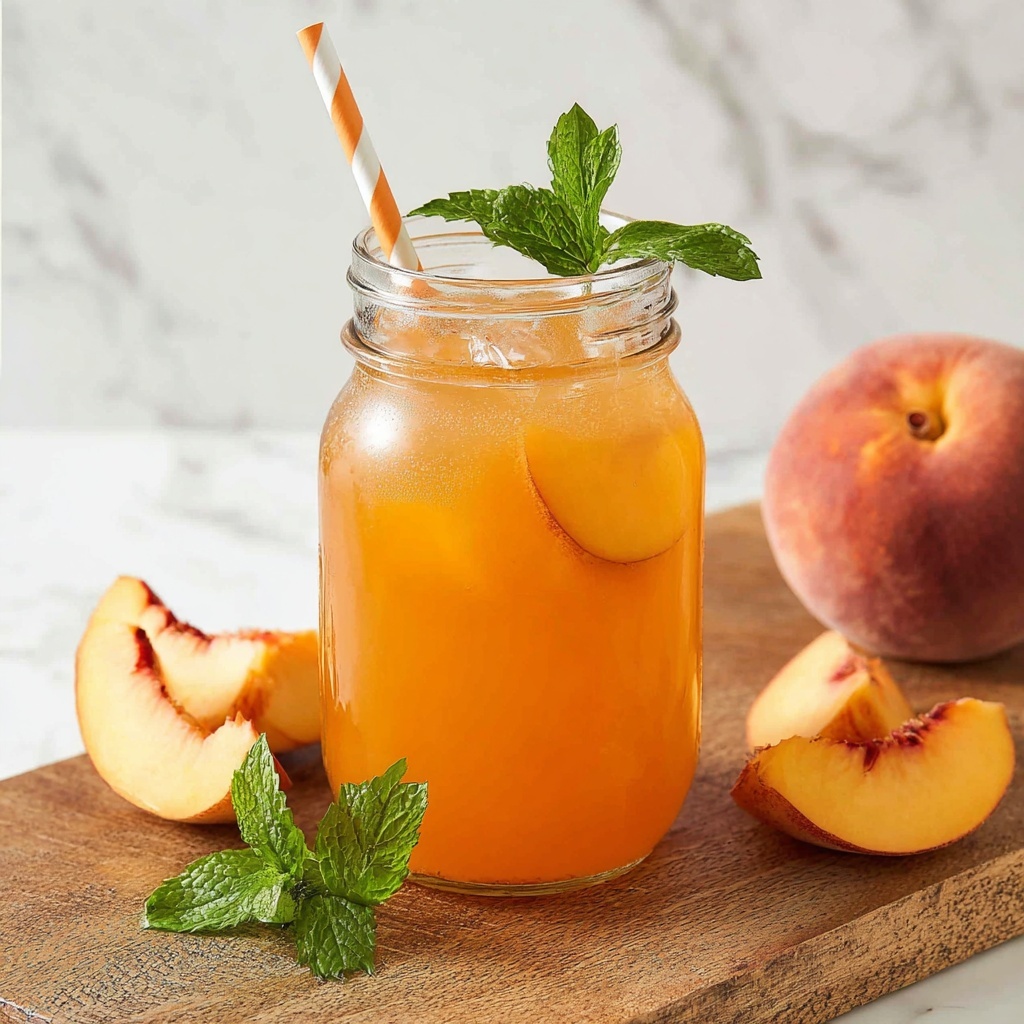 Sweet Peach Iced Tea Recipe - Recipe Image