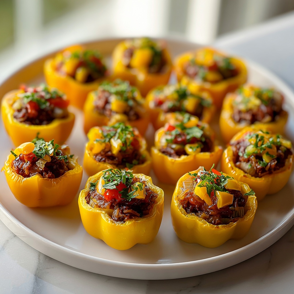 Easy Stuffed Mini Peppers Recipe - Recipe Image