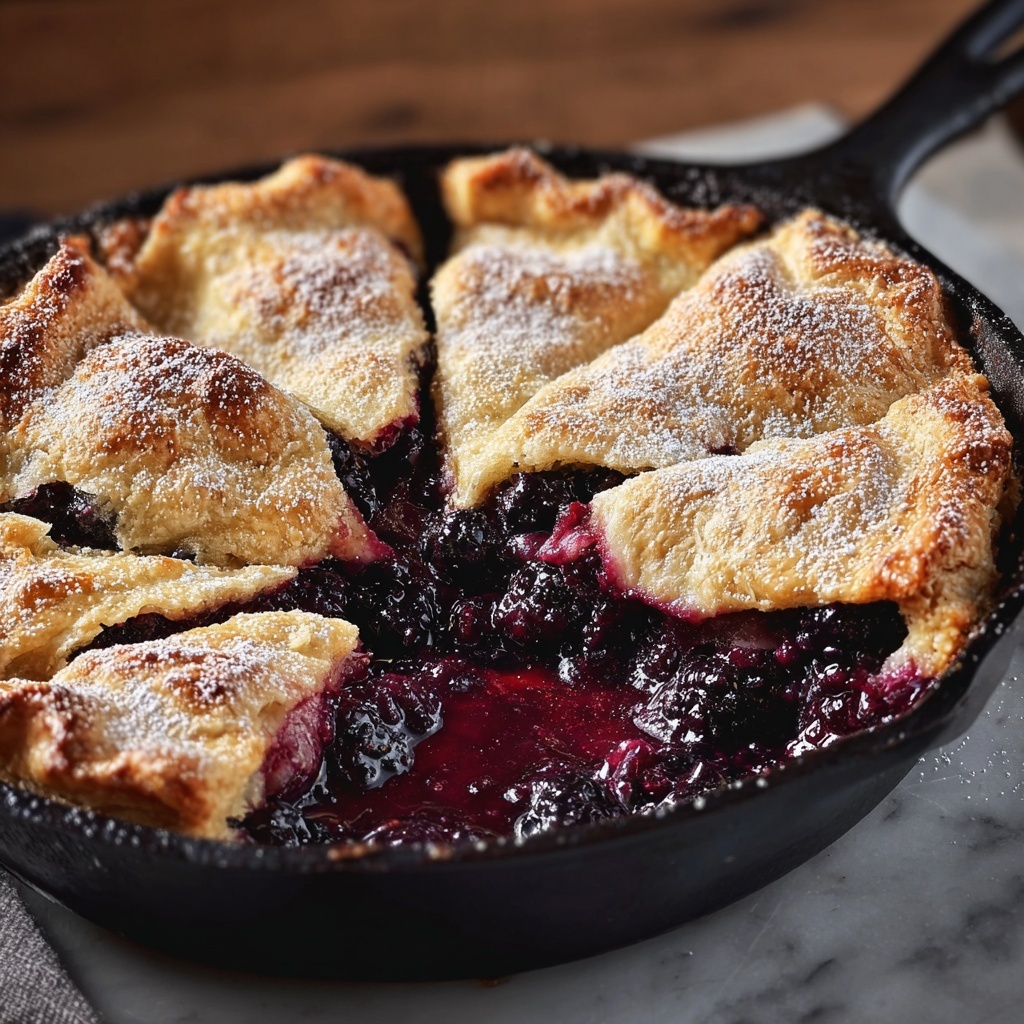 Easy Skillet Blackberry Cobbler Recipe - Recipe Image