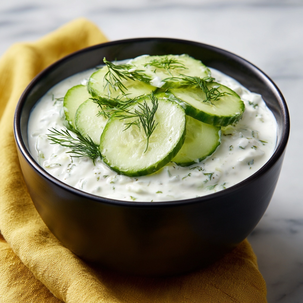 Dad’s Creamy Cucumber Salad Recipe - Recipe Image