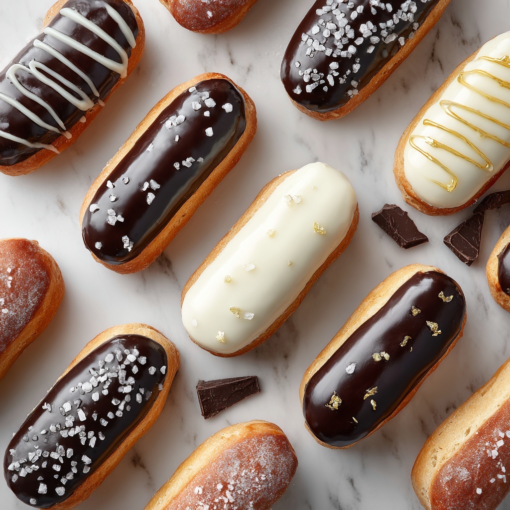 Chocolate Éclairs with Vanilla Filling Recipe - Recipe Image