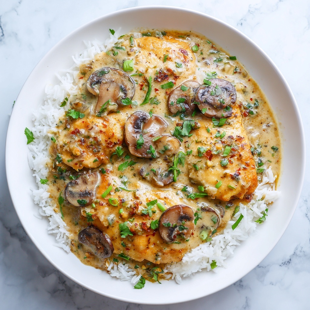 Parmesan-Garlic Mushroom Chicken Recipe - Recipe Image