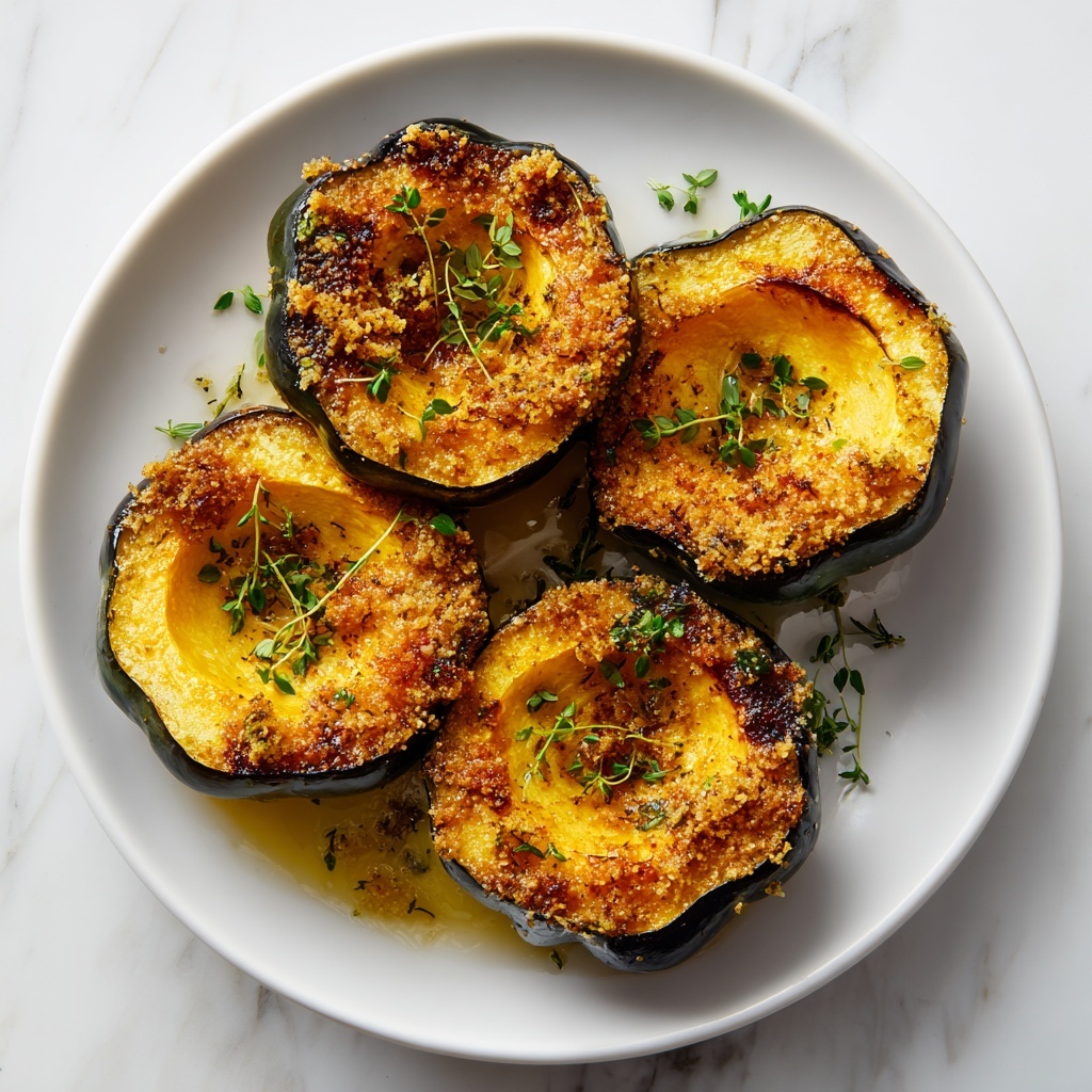 Parmesan Herb Roasted Acorn Squash Recipe - Recipe Image