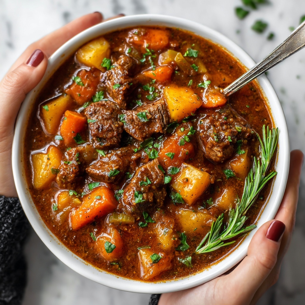 Pot Vegetable Soup with Stew Meat Recipe - Recipe Image