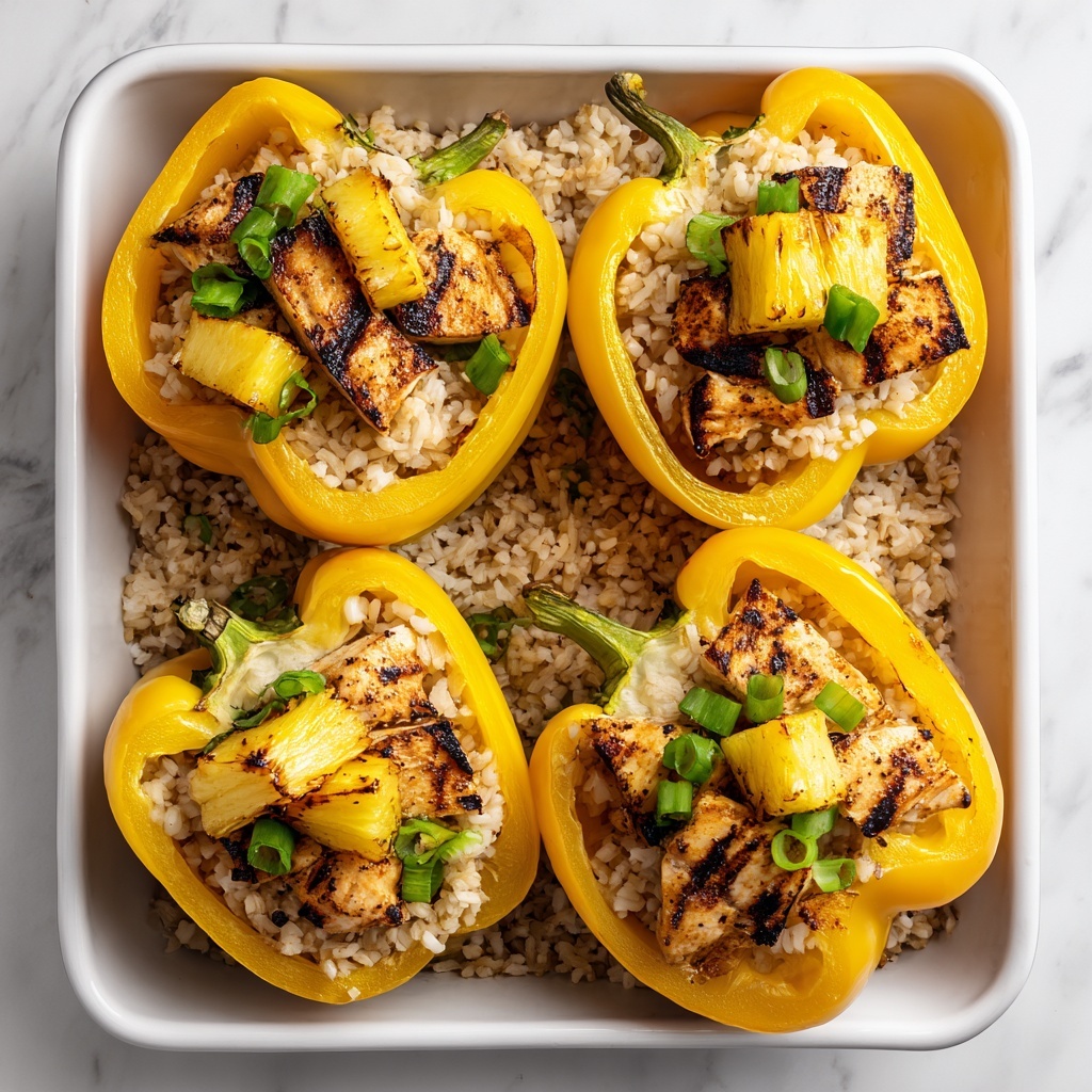 Teriyaki Pineapple Chicken & Rice Stuffed Peppers Recipe - Recipe Image