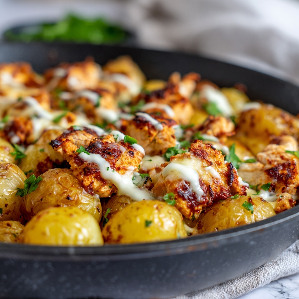 Garlic Parmesan Chicken and Potatoes Recipe - Recipe Image