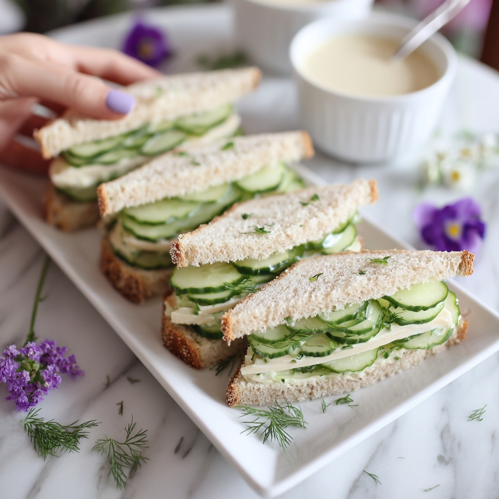 Cucumber Tea Sandwiches Recipe - Recipe Image