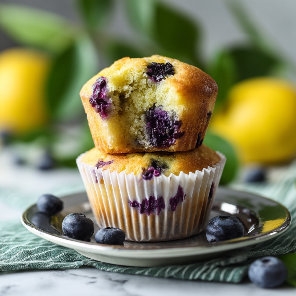 Lemon Blueberry Muffins Recipe - Recipe Image