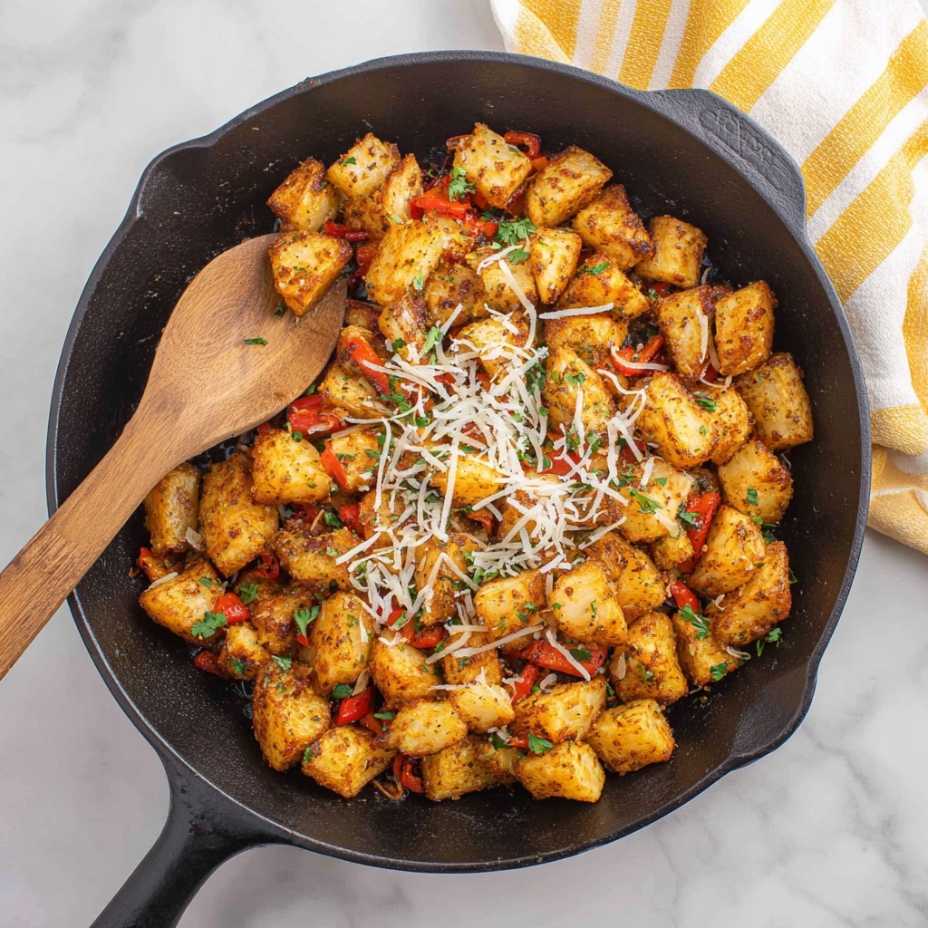 Pan-Fried Potatoes and Onions Hash Recipe - Recipe Image