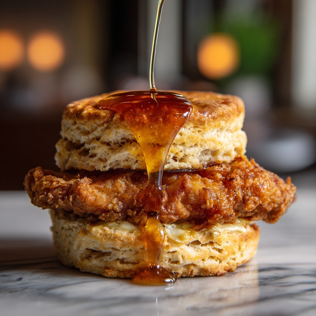 Hot Honey Chicken Biscuits Recipe - Recipe Image