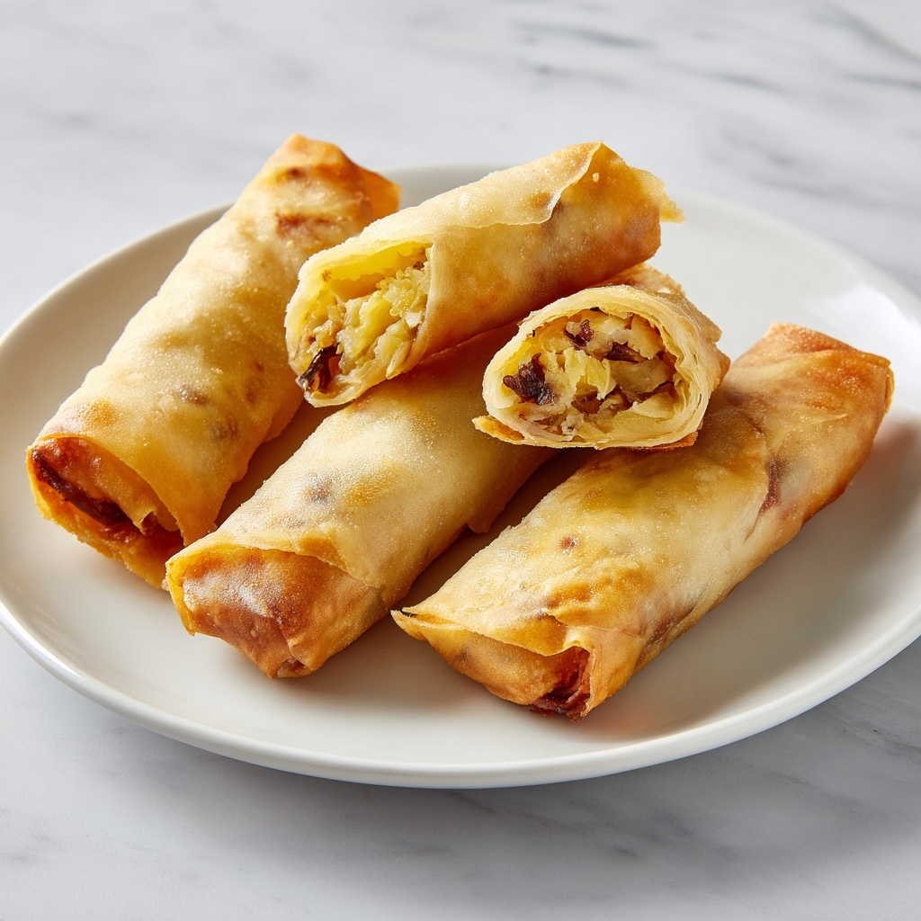 Baked Apple Pie Rice Paper Rolls Recipe - Recipe Image