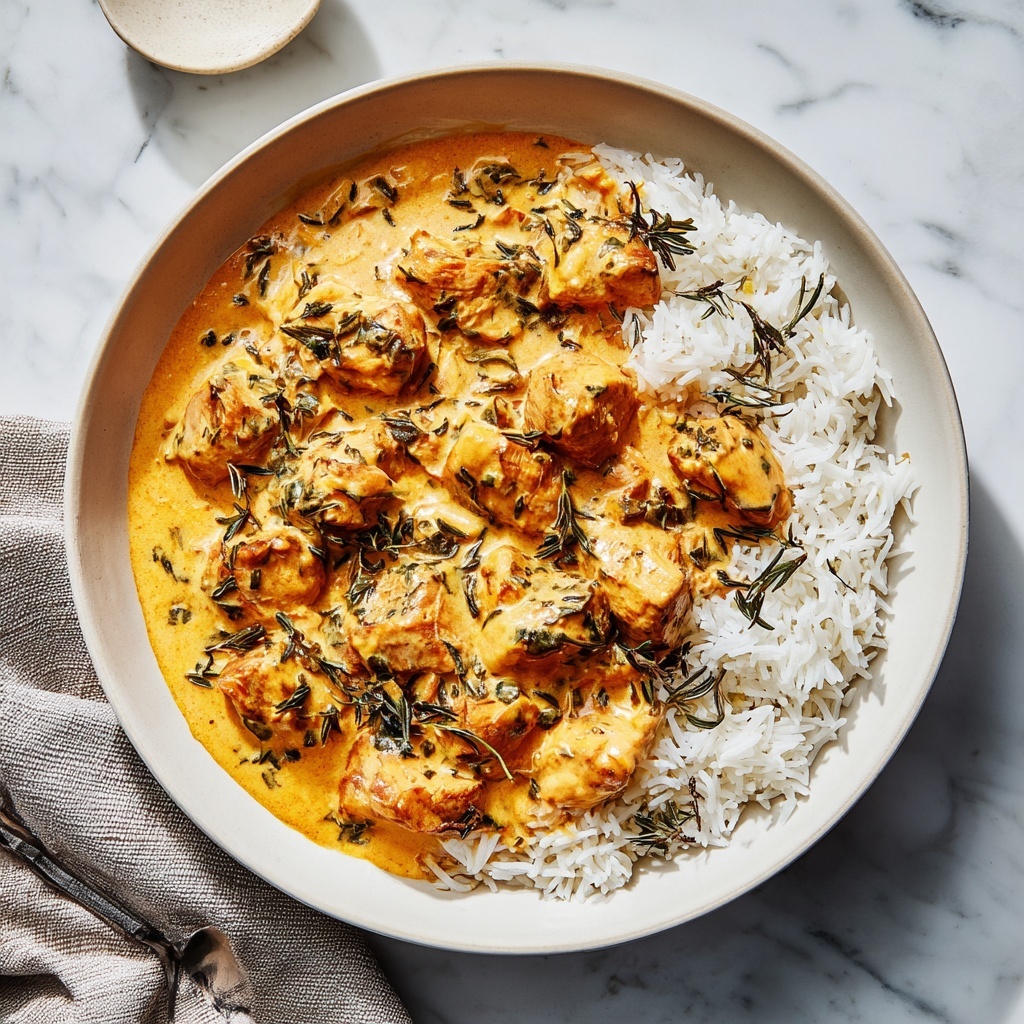 Creamy Smothered Chicken and Rice Recipe - Recipe Image