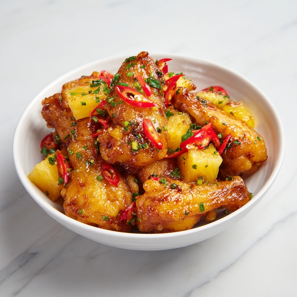 Brown Sugar Pineapple Wings Chicken Recipe - Recipe Image