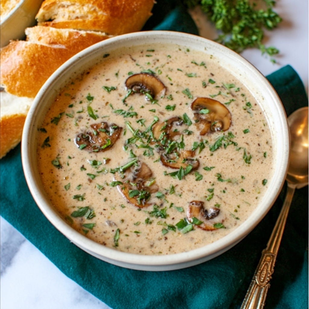 Creamy Mushroom Soup Recipe - Recipe Image