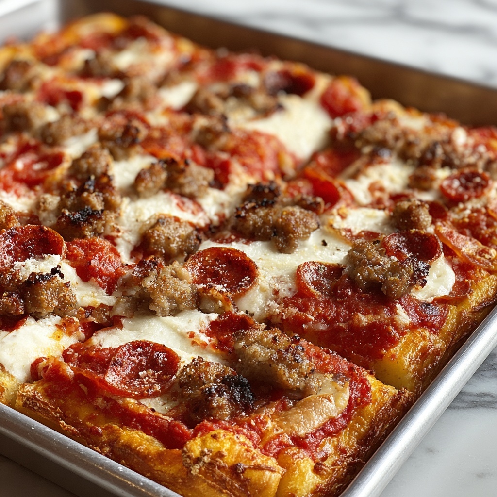 Meat Lovers Pizza Casserole Recipe - Recipe Image