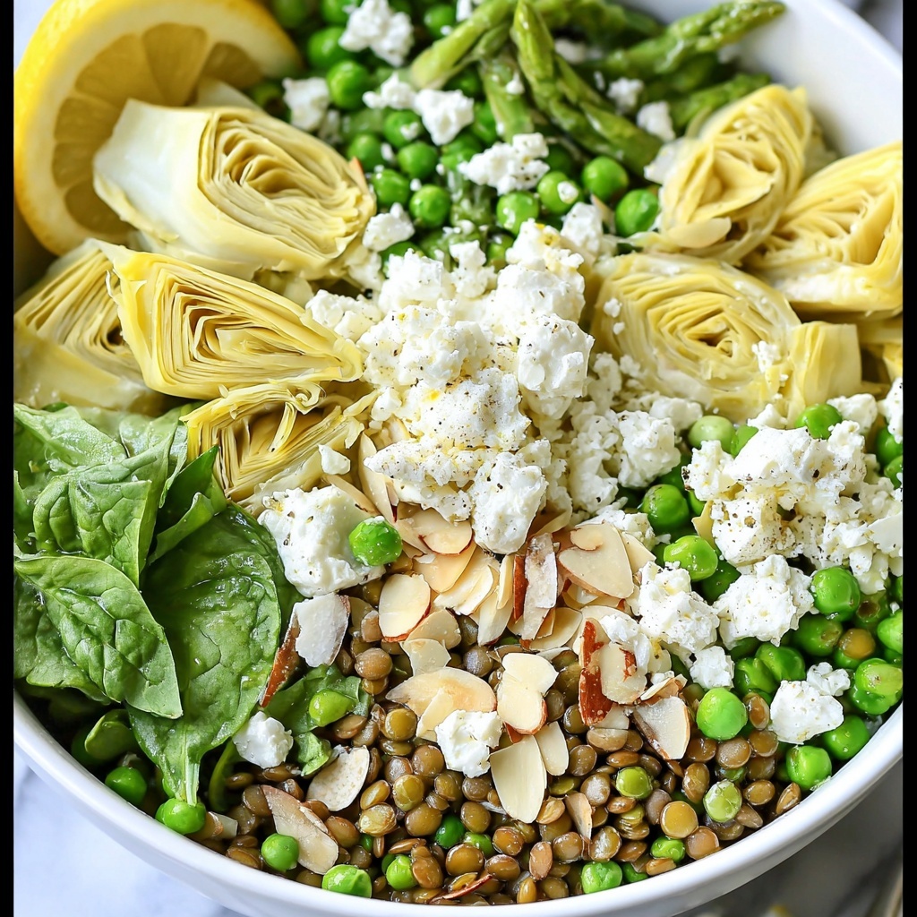 Spring Lentil Salad with Fresh Herbs, Asparagus, Peas, and Feta Recipe - Recipe Image