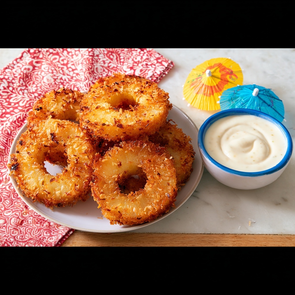 Fried Pina Colada Rings Recipe - Recipe Image
