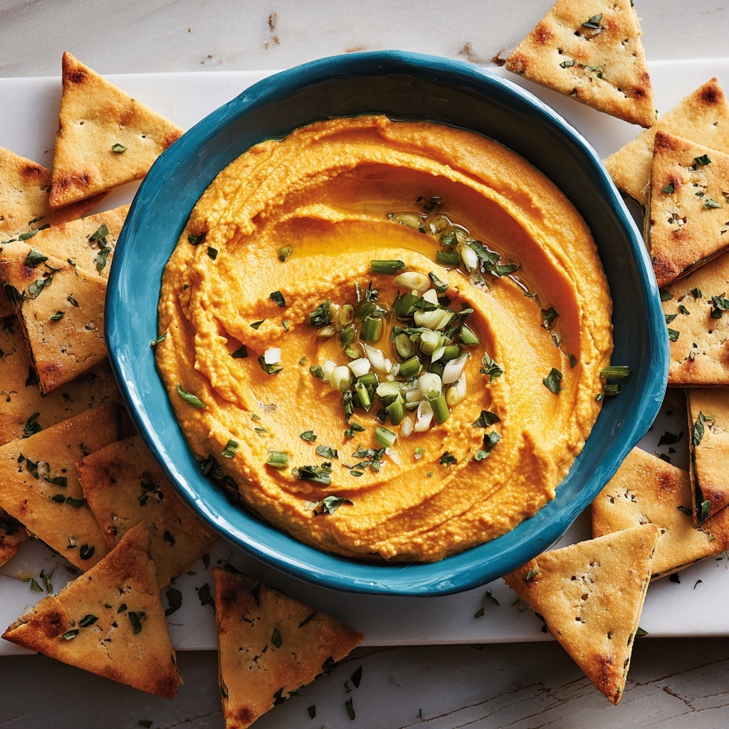 Sweet Potato Hummus with Pita Chips Recipe - Recipe Image