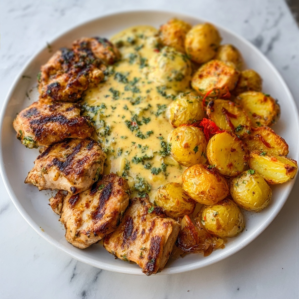 Tuscan Garlic Chicken with Crispy Potatoes Recipe - Recipe Image