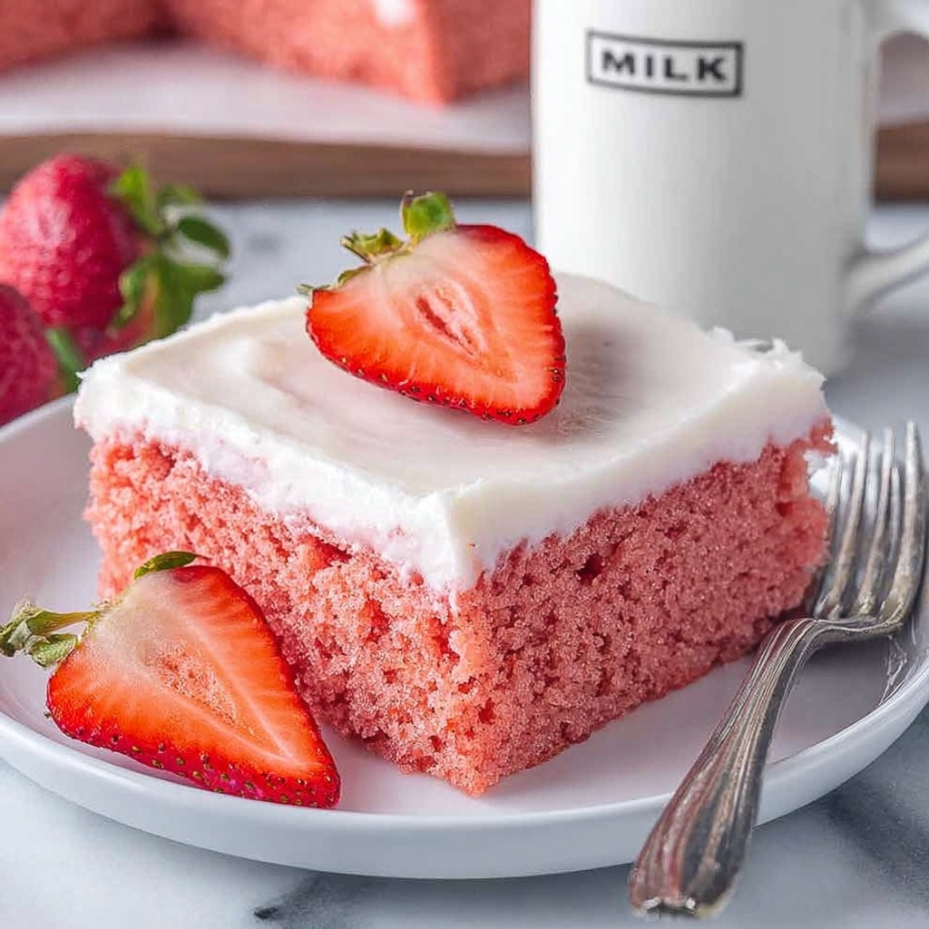 Strawberry Box Cake Recipe - Recipe Image
