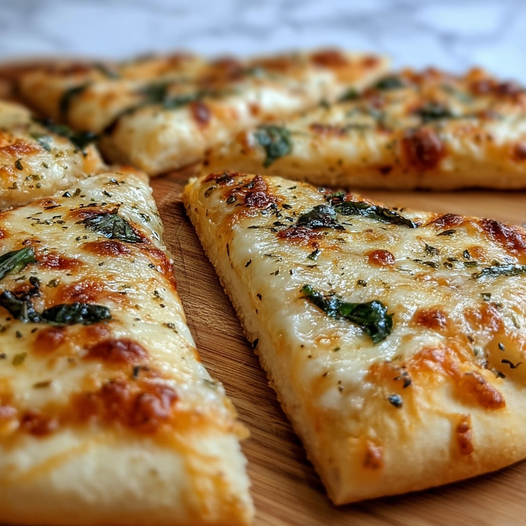 Cheesy Basil & Garlic Pizza Recipe - Recipe Image