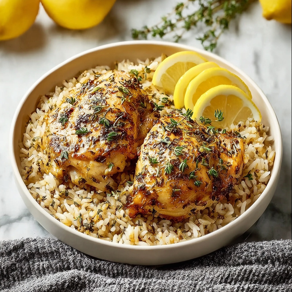 Slow Cooker Lemon Herb Chicken and Rice Recipe - Recipe Image