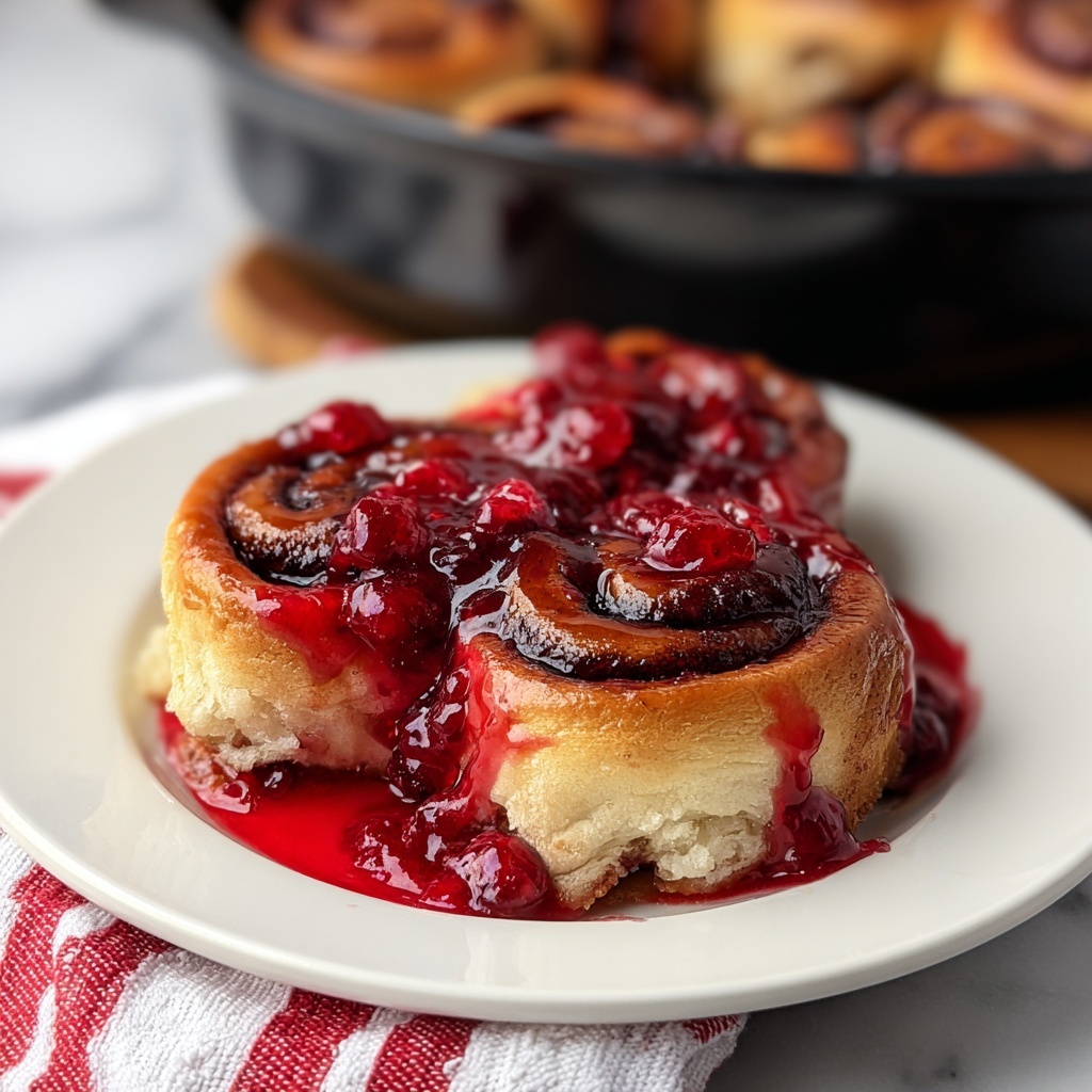 Crock Pot Cinnamon Rolls with Cherry Pie Filling Recipe - Recipe Image