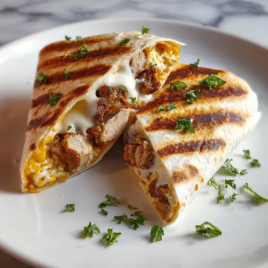 Cheesy Garlic Chicken Wraps Recipe - Recipe Image