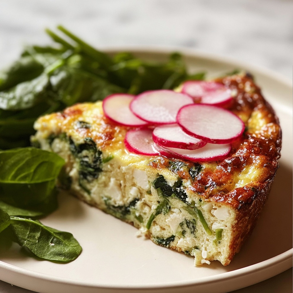 Spring Vegetable & Herb Frittata with Green Goddess Dressing Recipe - Recipe Image