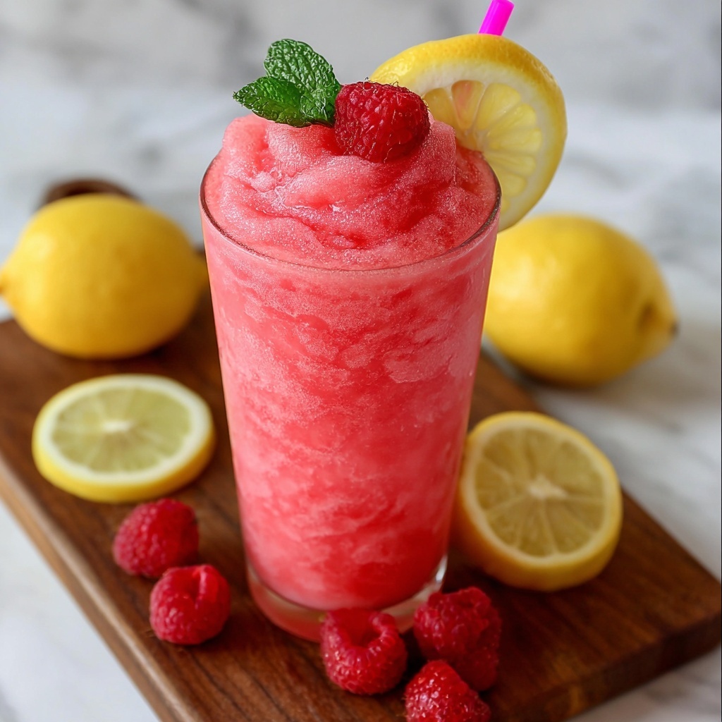Raspberry Lemonade Slushie: Refreshing Summer Drink Recipe - Recipe Image