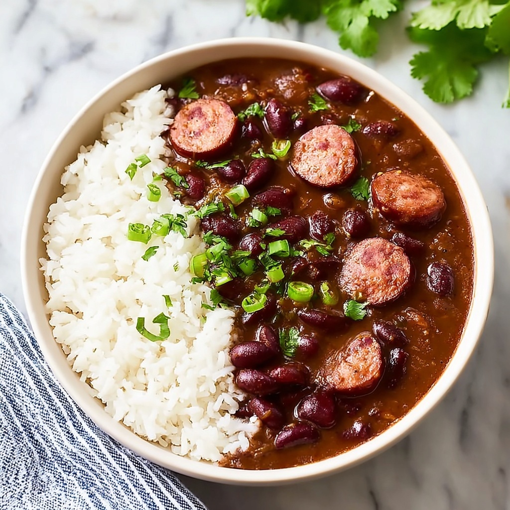 Creole Red Beans and Rice with Andouille Sausage Recipe - Recipe Image
