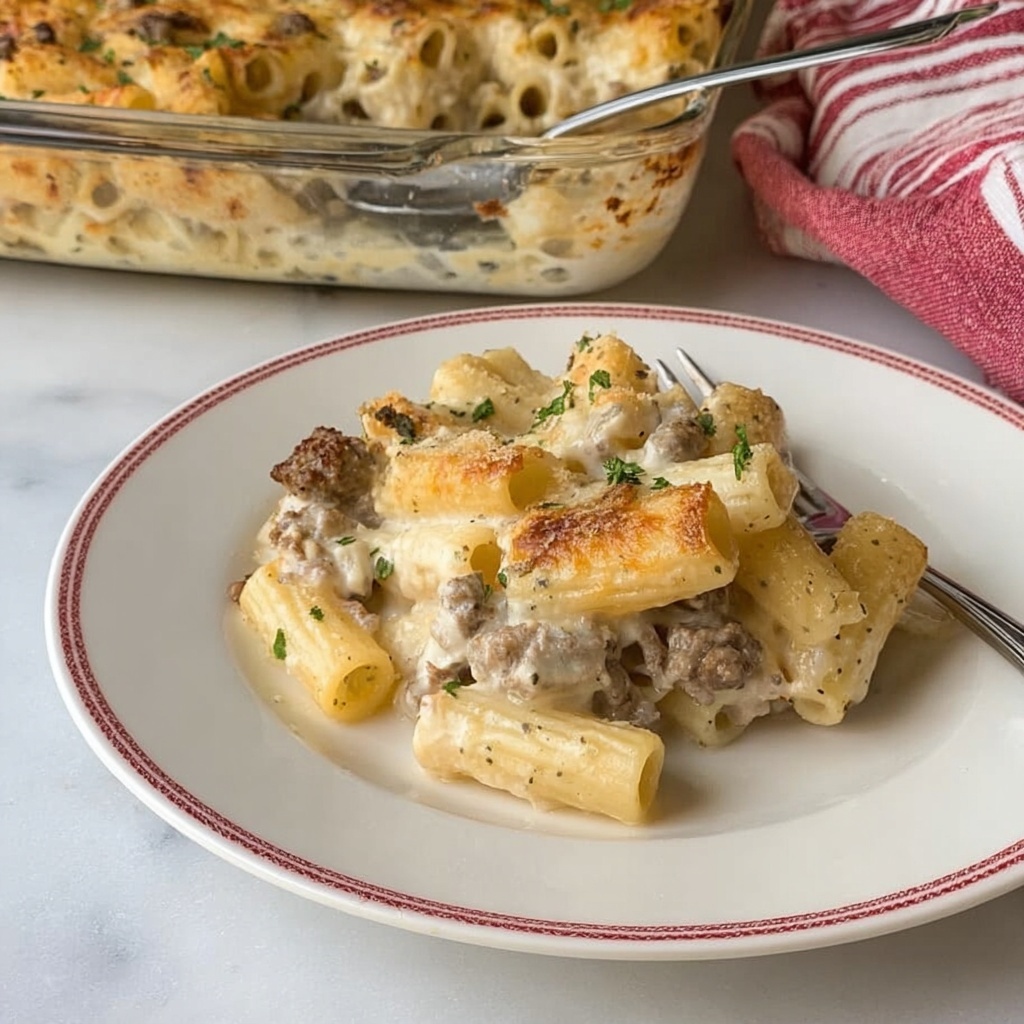Sausage Alfredo Rigatoni Recipe - Recipe Image
