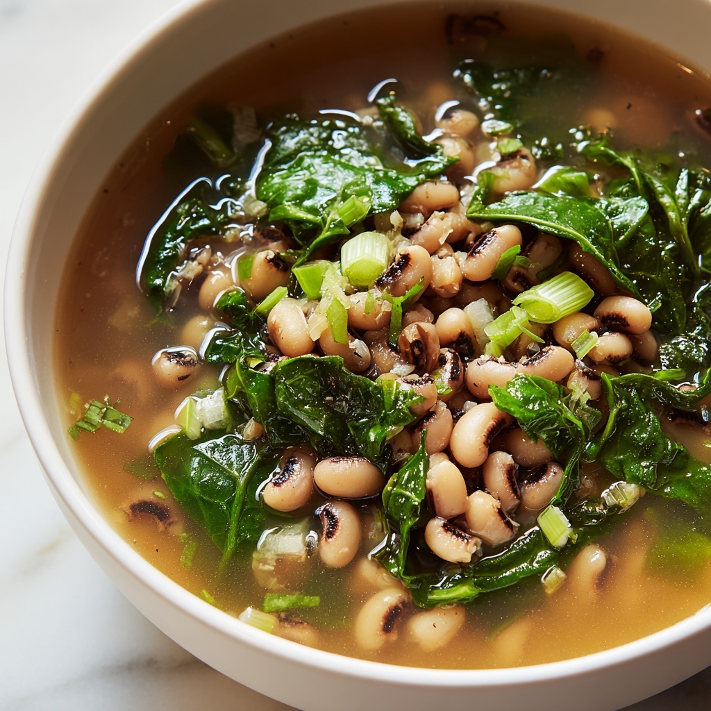 Black-Eyed Peas with Greens Recipe - Recipe Image